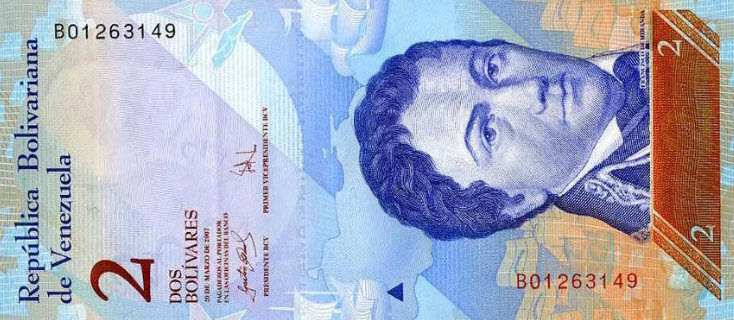 P 88 Venezuela 2 Bolivares Year 2012